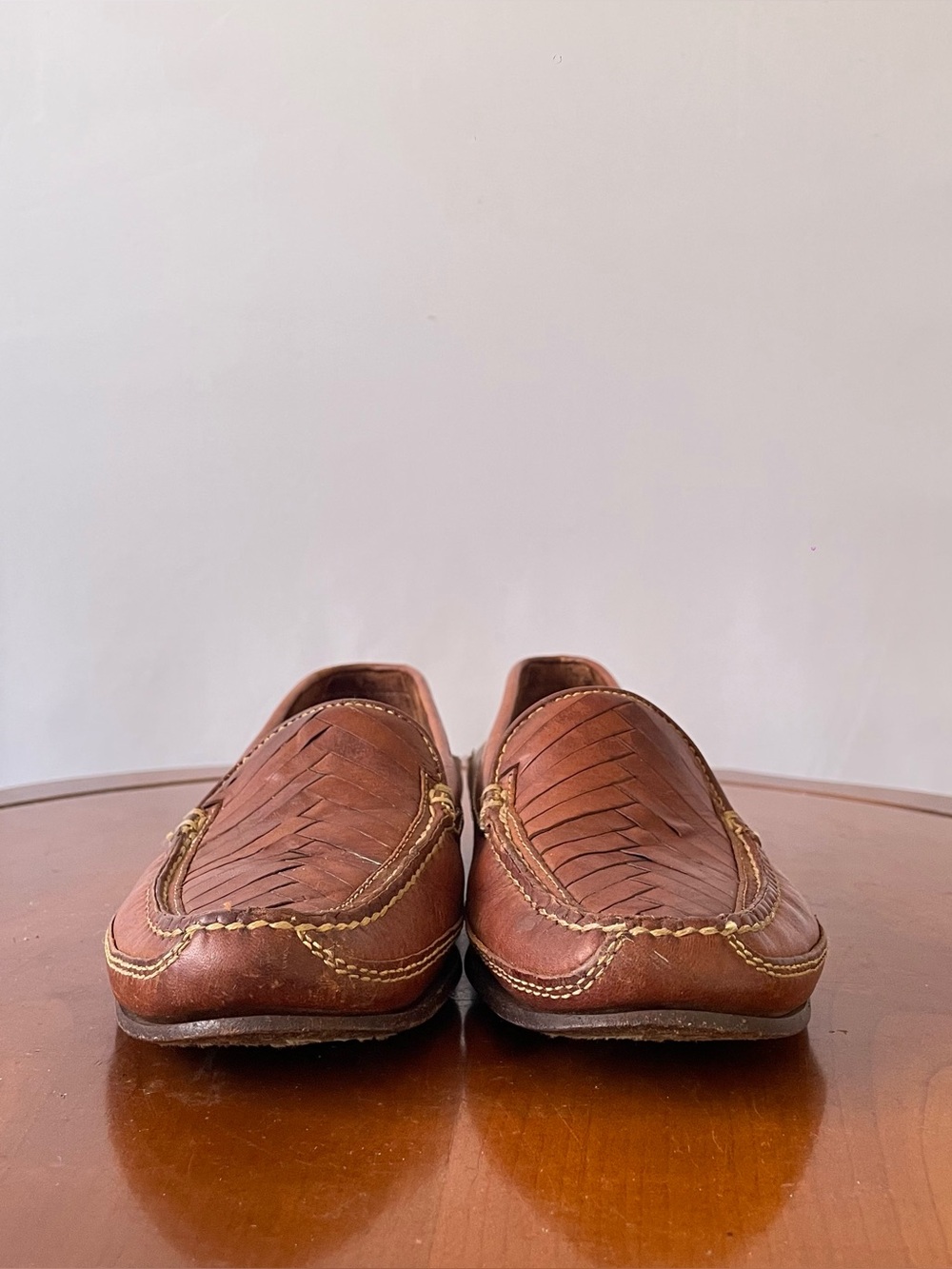 Cole Haan Vintage Leather Woven Loafers | US 6.5 - Picture 2 of 7